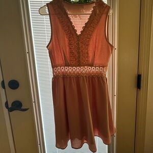 Elegant Lace Trim Sleeveless Dress